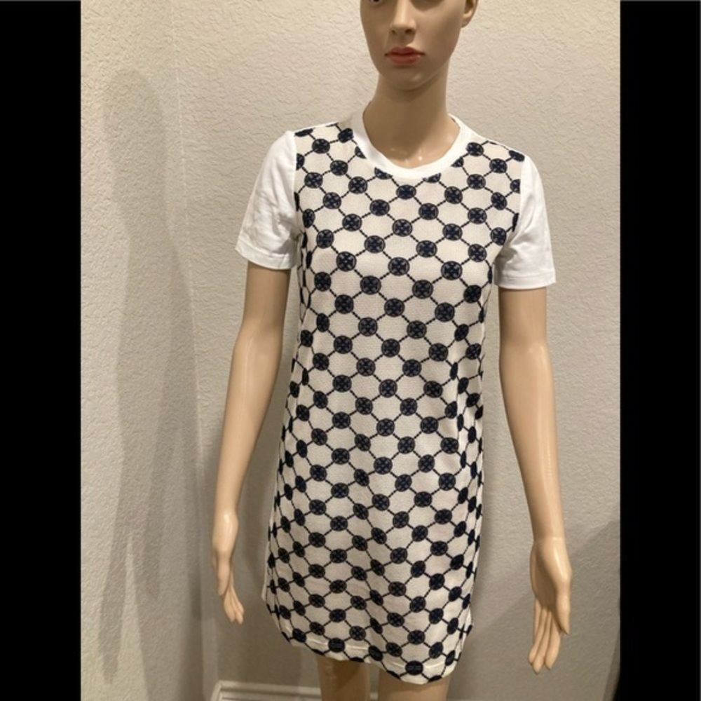 Authentic Nwt Tory Burch logo lace T-shirt dress, fully lined